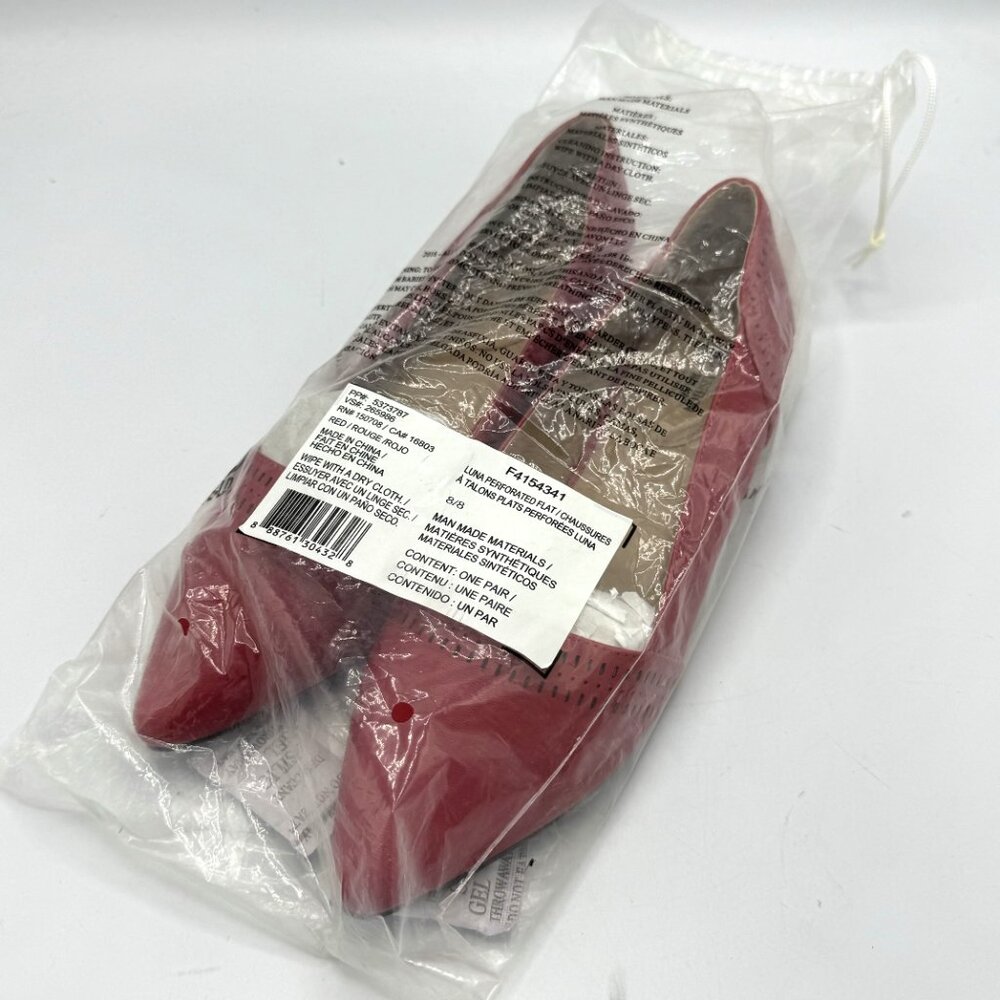 Cushion Walk by Avon Luna Perforated Flat / Chaussures Red Shoes Size 8 - Picture 10 of 10